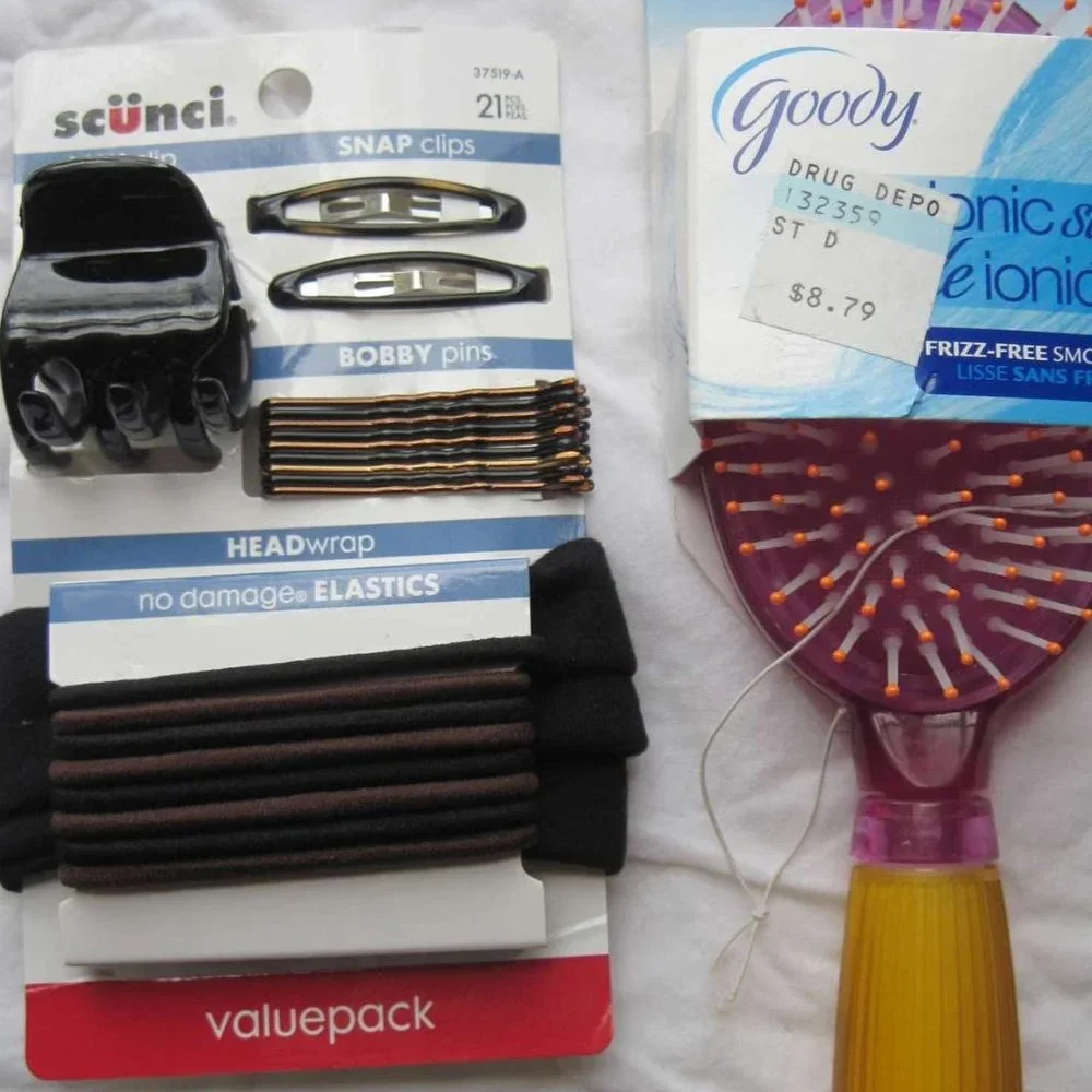 Scunci Value Variety Set 21 Pieces Hair Jaw Snap Clip Bobby Elastics Fabric Band